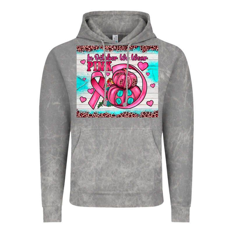 In October We Wear Pink Vintage Hoodie by JahusDesignShop | Teevron