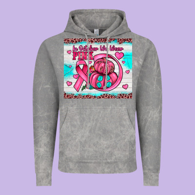 In October We Wear Pink Vintage Hoodie Designed By Jahusdesignshop