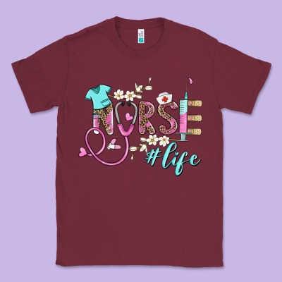 Nurse Life Classic Tee Designed By Barkaloodesign