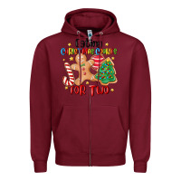 Burgundy eating christmas cookies for two Zipper Hoodie - MaliasSmallBusiness