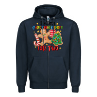 Navy eating christmas cookies for two Zipper Hoodie - MaliasSmallBusiness