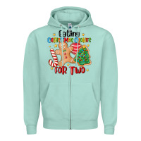 Seafoam eating christmas cookies for two Zipper Hoodie - MaliasSmallBusiness