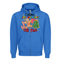 True Royal eating christmas cookies for two Zipper Hoodie - MaliasSmallBusiness