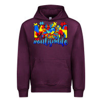 Mauve Wine Mom Autism life Urban Hoodie - CowGirlArtShop
