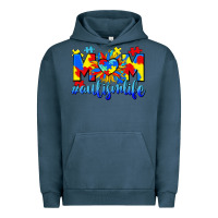 Pigment Midnight Navy Mom Autism life Urban Hoodie - CowGirlArtShop