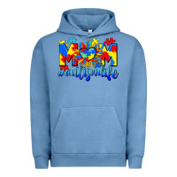 Pigment Pebble Blue Mom Autism life Urban Hoodie - CowGirlArtShop