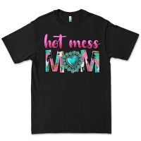 Black hot mess mom Premium Tee - texasbilliewilder