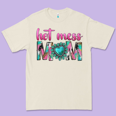 Hot Mess Mom Premium Tee Designed By Texasbilliewilder