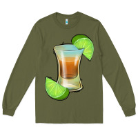 Army Green Tequila Shot Long Sleeve Tee - Jasminsmagicworld