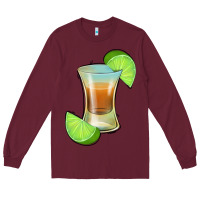 Burgundy Tequila Shot Long Sleeve Tee - Jasminsmagicworld