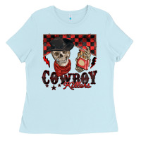 Baby Blue cowboy killer Ladies Tee - Zillion Design Studio