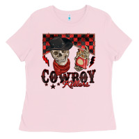 Bubblegum Pink cowboy killer Ladies Tee - Zillion Design Studio