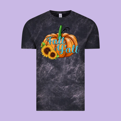 Fall Y'all Pumpkin Vintage Tee Designed By Jahusdesignshop