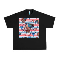 Black american flag bass Urban Heavy Tee - BundleAndBundleShop