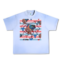 Grape Ice american flag bass Urban Heavy Tee - BundleAndBundleShop