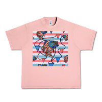 Salmon american flag bass Urban Heavy Tee - BundleAndBundleShop