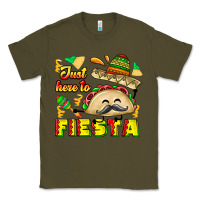 Army Green Just Here To Fiesta Classic Tee - CowhideDigitalArt