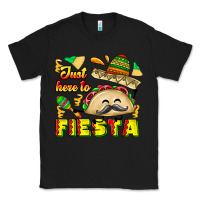 Black Just Here To Fiesta Classic Tee - CowhideDigitalArt