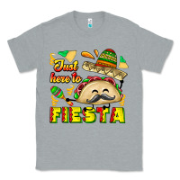 Heather Grey Just Here To Fiesta Classic Tee - CowhideDigitalArt
