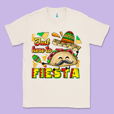 Just Here To Fiesta Classic Tee Designed By Cowhidedigitalart