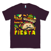 Plum Just Here To Fiesta Classic Tee - CowhideDigitalArt