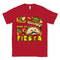 Red Just Here To Fiesta Classic Tee - CowhideDigitalArt