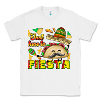 White Just Here To Fiesta Classic Tee - CowhideDigitalArt