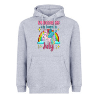 Heather Grey unicorns are born in july Heavyweight Hoodie - Jasminsmagicworld