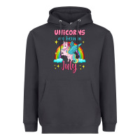 Unicorns Are Born In July Heavyweight Hoodie | Teevron