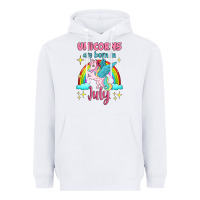 White unicorns are born in july Heavyweight Hoodie - Jasminsmagicworld