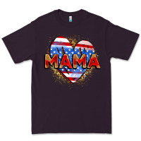 Plum American mama heart Premium Tee - Zillion Design Studio
