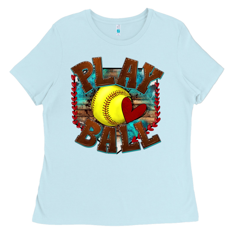Play Ball Softball Ladies Tee by texasbilliewilder | Teevron