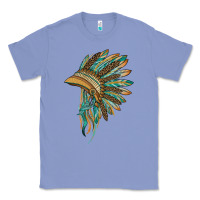 Colony Blue indian leopard headdress blue Classic Tee - BarkalooDesign