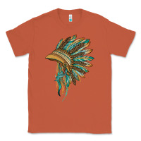 Copper indian leopard headdress blue Classic Tee - BarkalooDesign