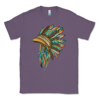 Lavender indian leopard headdress blue Classic Tee - BarkalooDesign
