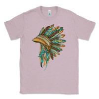 Lilac indian leopard headdress blue Classic Tee - BarkalooDesign