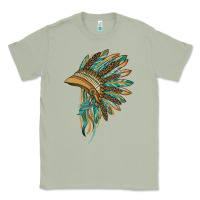 Matcha indian leopard headdress blue Classic Tee - BarkalooDesign