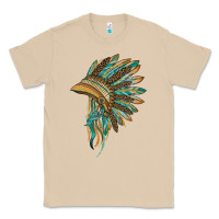 Mushroom indian leopard headdress blue Classic Tee - BarkalooDesign