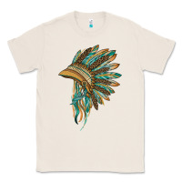 Natural indian leopard headdress blue Classic Tee - BarkalooDesign