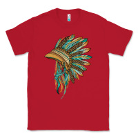 Red indian leopard headdress blue Classic Tee - BarkalooDesign