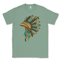 Sage indian leopard headdress blue Classic Tee - BarkalooDesign