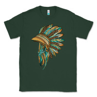Sports Green indian leopard headdress blue Classic Tee - BarkalooDesign