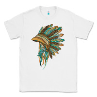 White indian leopard headdress blue Classic Tee - BarkalooDesign
