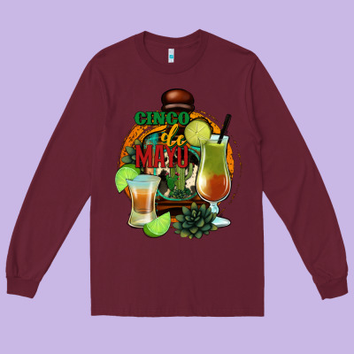 Cinco De Mayo Long Sleeve Tee Designed By Jasminsmagicworld