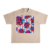 French Oak patriotic roses Urban Heavy Tee - BundleAndBundleShop