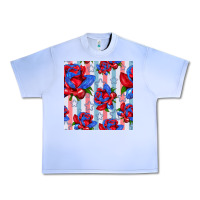 Grape Ice patriotic roses Urban Heavy Tee - BundleAndBundleShop