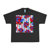Pigment Black patriotic roses Urban Heavy Tee - BundleAndBundleShop