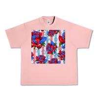 Salmon patriotic roses Urban Heavy Tee - BundleAndBundleShop