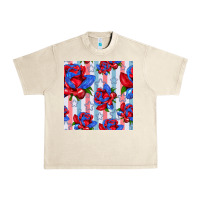 Sandshell patriotic roses Urban Heavy Tee - BundleAndBundleShop
