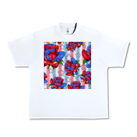 White patriotic roses Urban Heavy Tee - BundleAndBundleShop